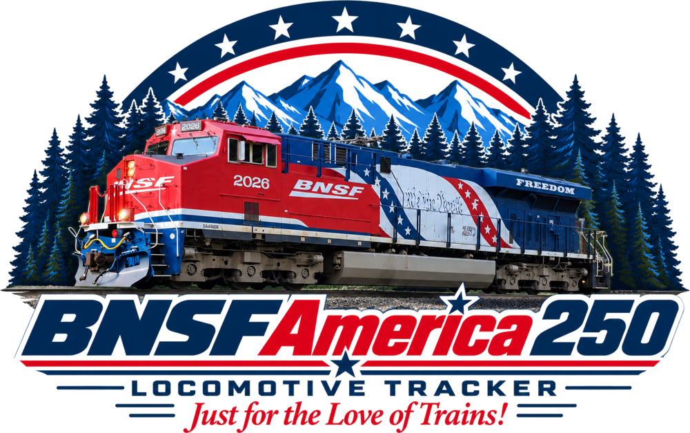 BNSF America 250 Locomotive Tracker logo